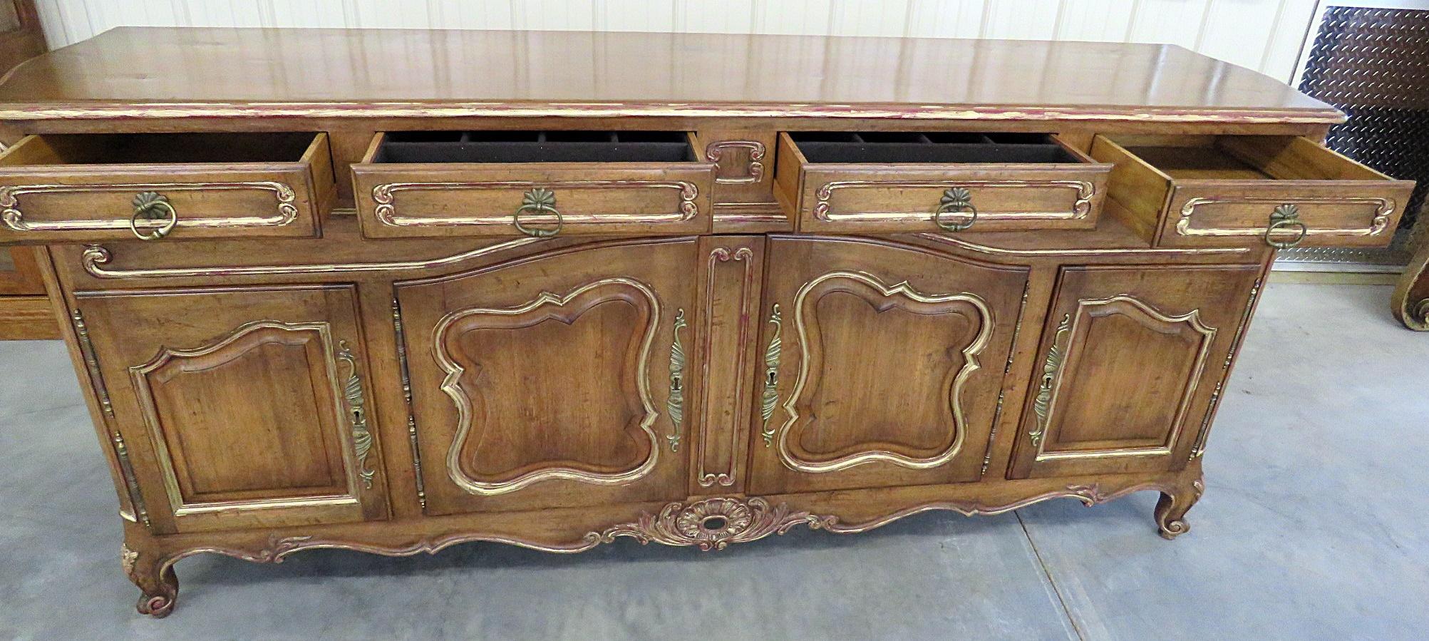 Auffray Attributed Antique Style Louis XV Country French Sideboard Buffet Server 1