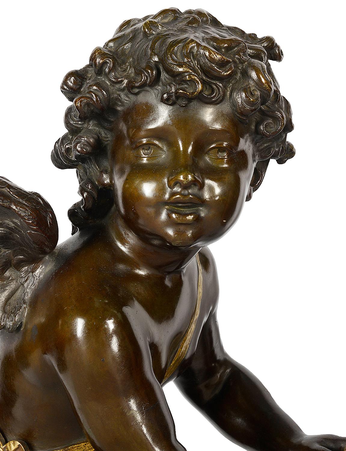 Aug. Moreau Bronze Statue Entitled 'amour à l'arc' 1