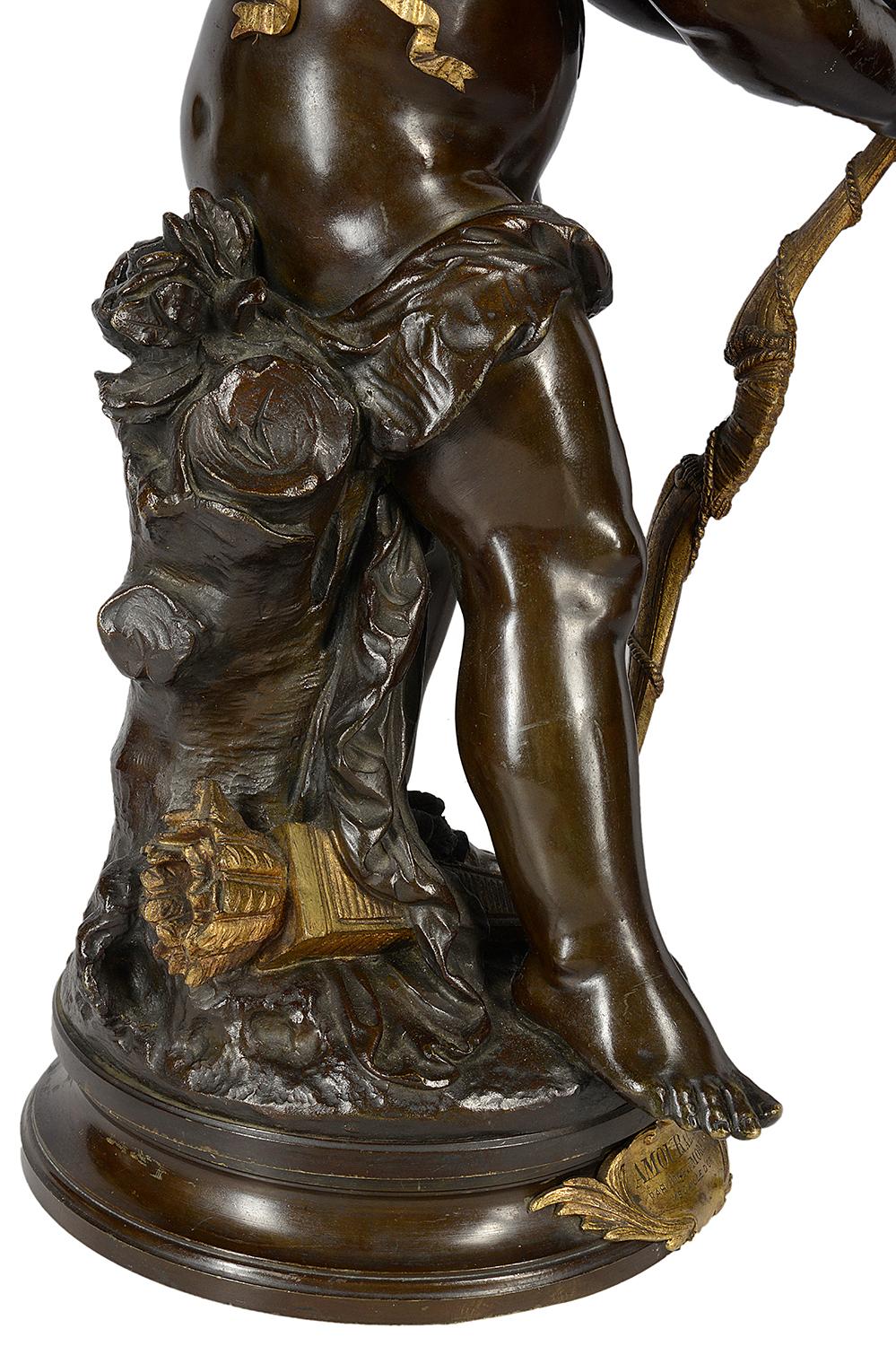 Aug. Moreau Bronze Statue Entitled 'amour à l'arc' 2
