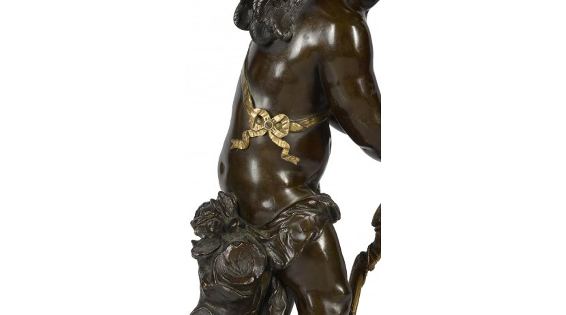 Aug. Moreau Bronze Statue of Eros, 19th Century 1
