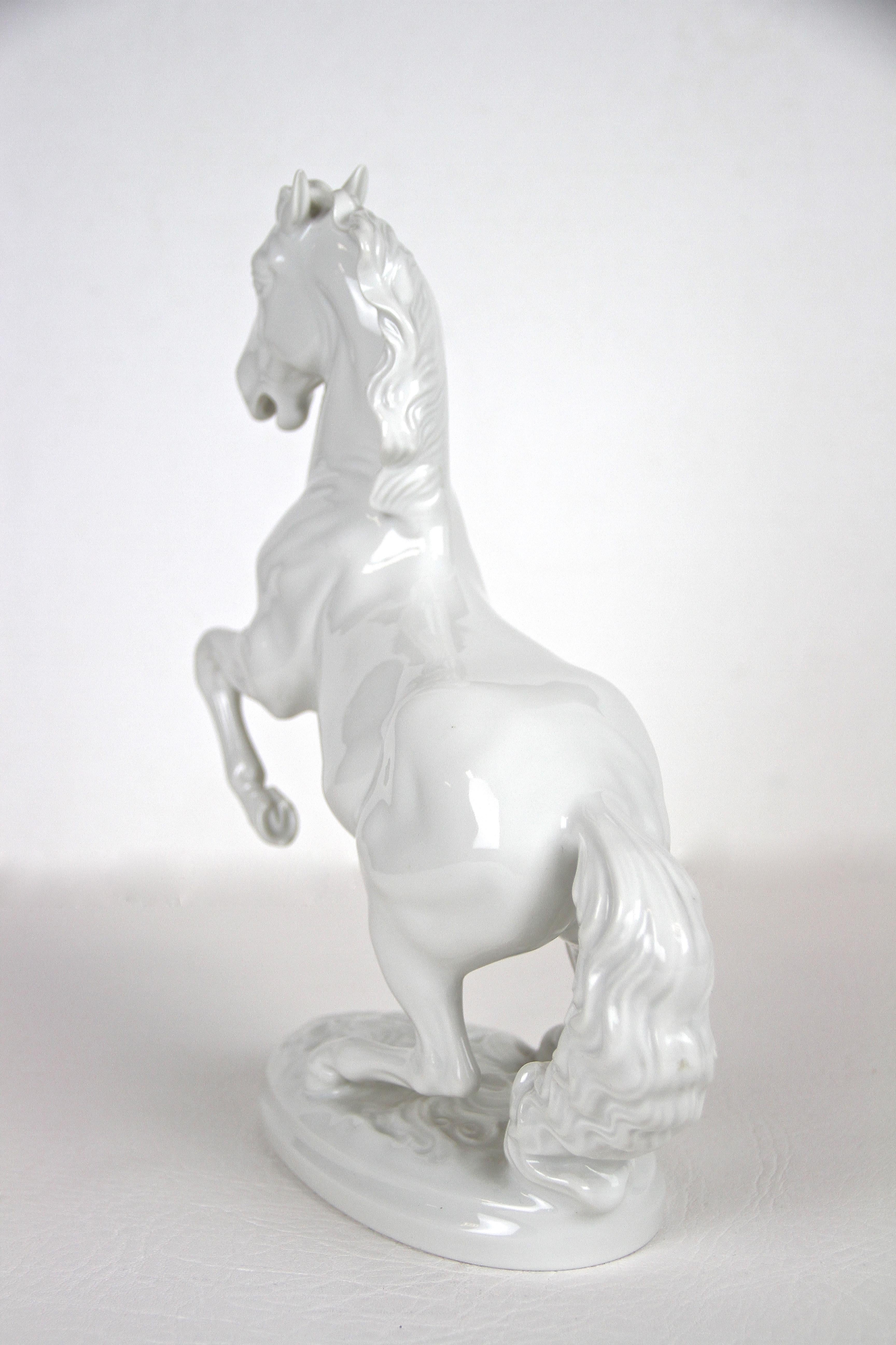 Augarten Porcelain Horse Sculpture by Augarten Vienna, Austria circa ...