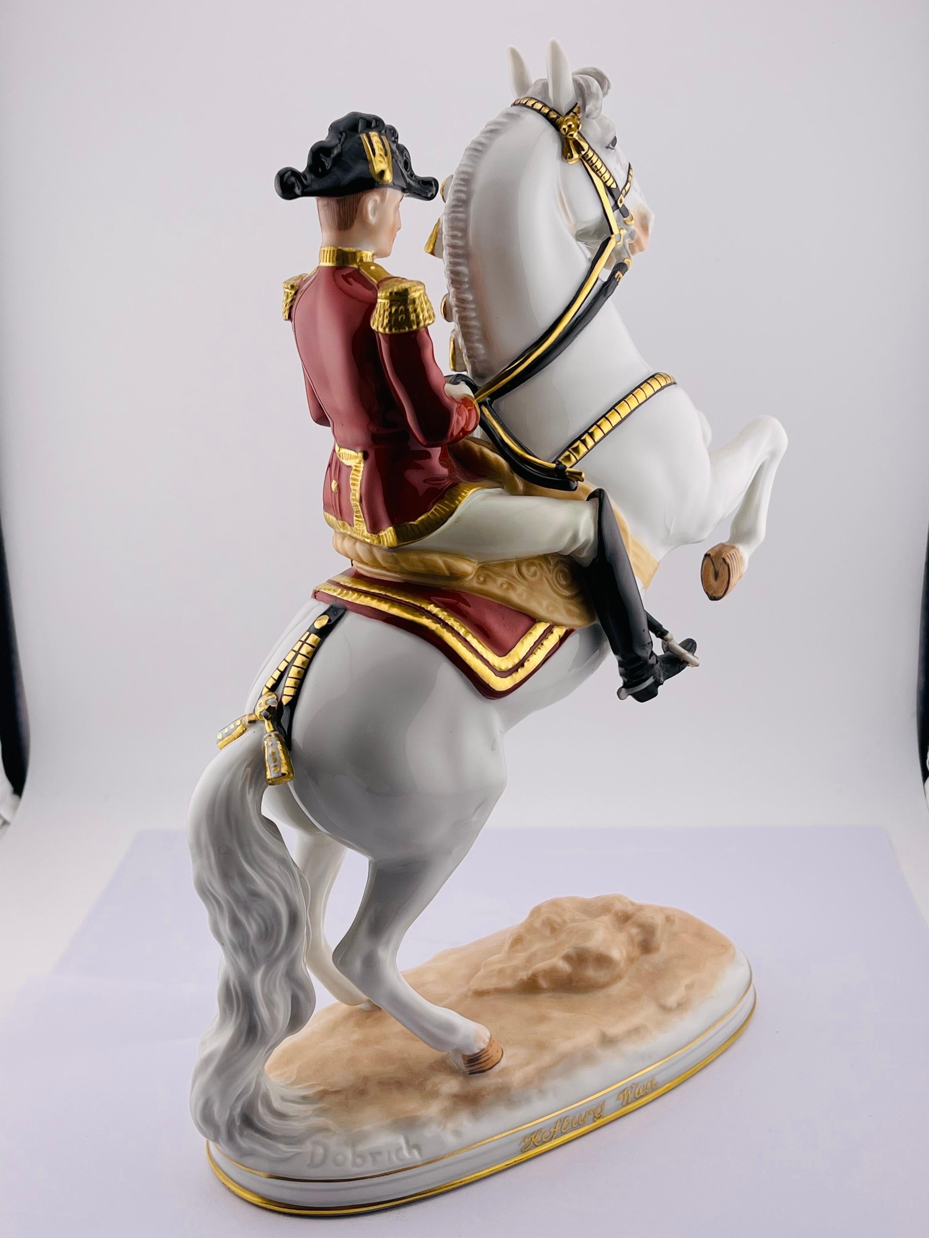 Augarten Viena - figura grande - Courbette / Spanish Riding School - aprox. 29 en venta 4