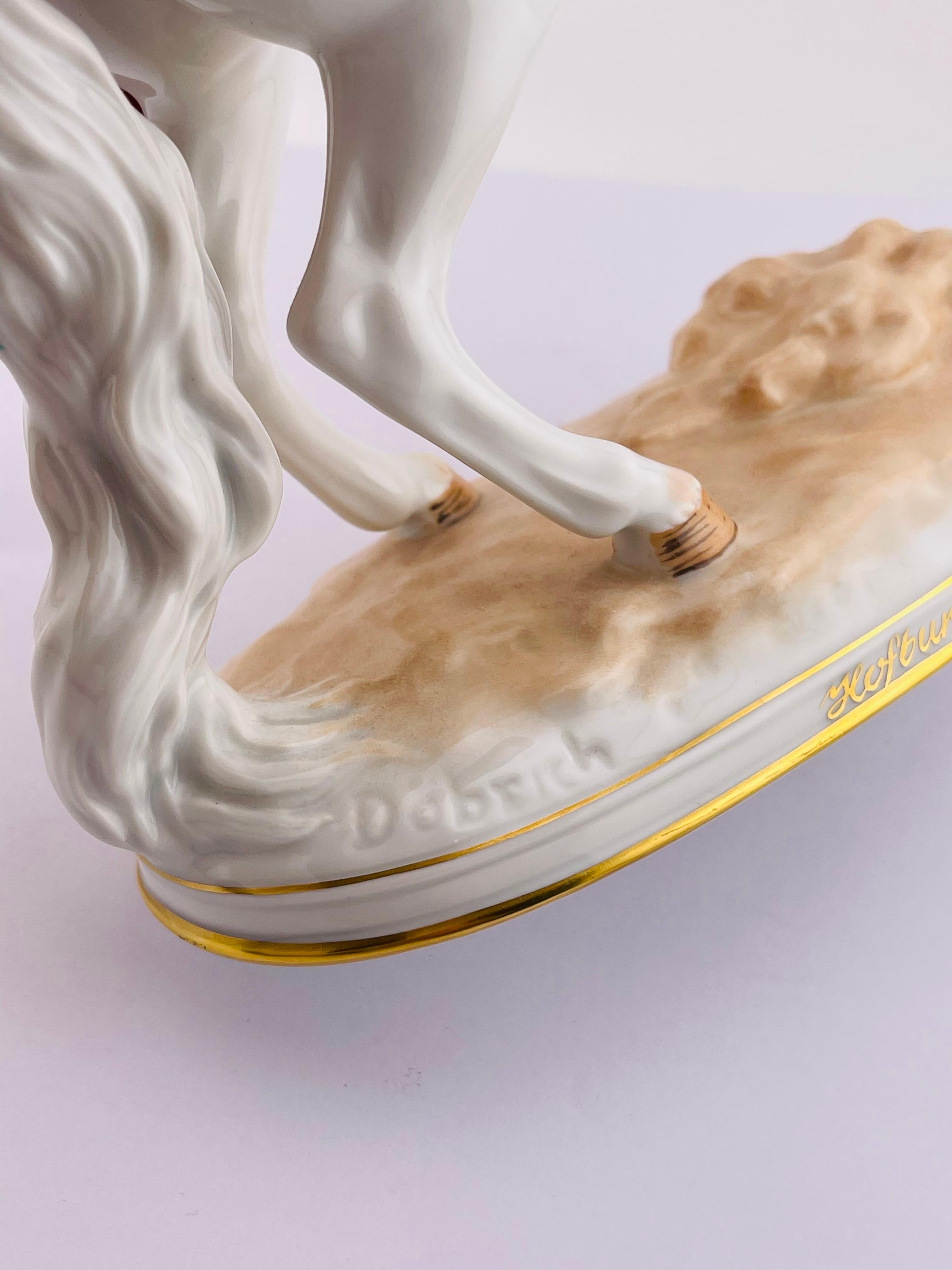 Augarten Viena - figura grande - Courbette / Spanish Riding School - aprox. 29 Hecho a mano en venta