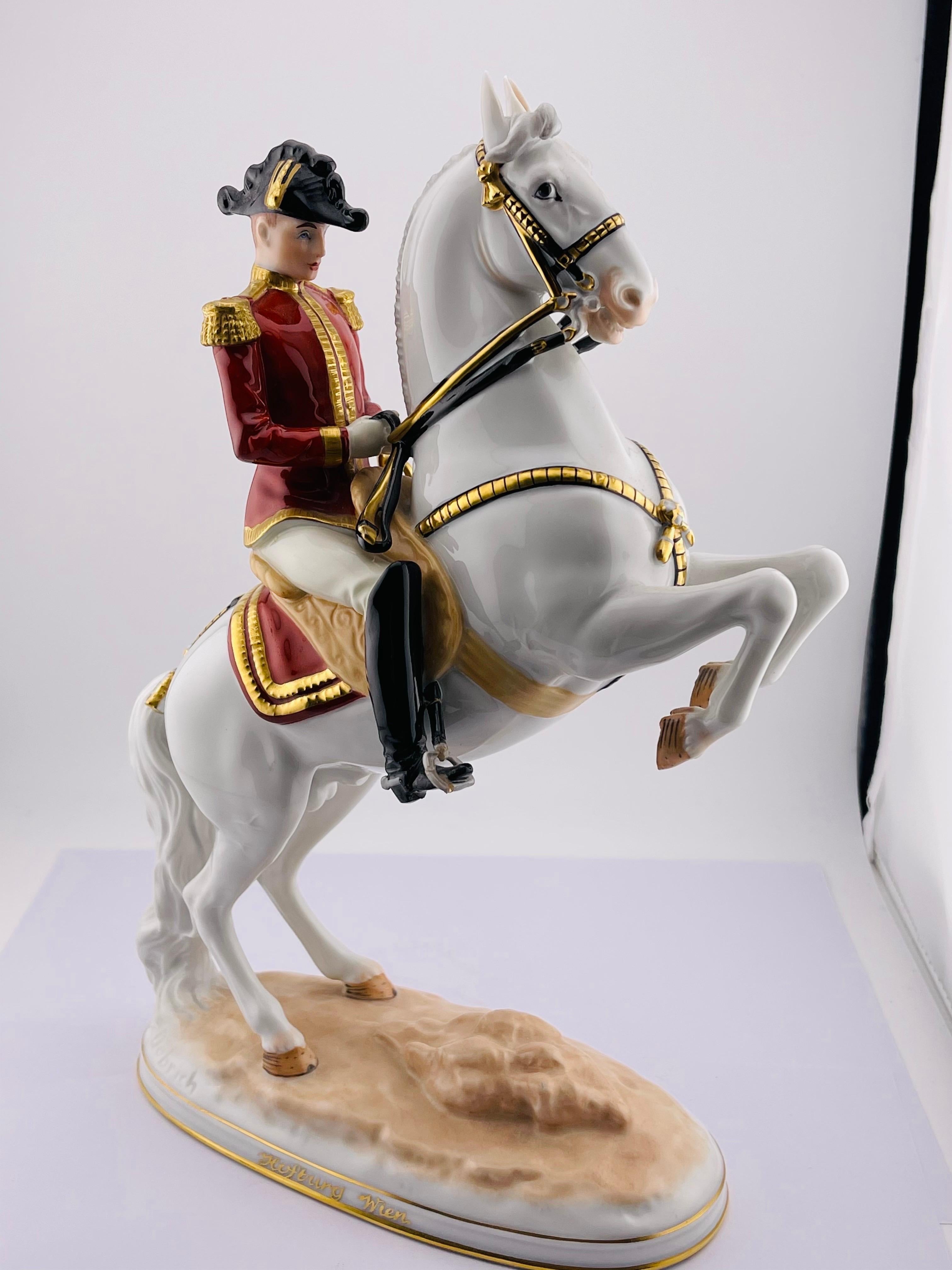 Augarten Viena - figura grande - Courbette / Spanish Riding School - aprox. 29 en venta 3