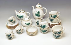 Augarten Vienna Mocha Tea Set Six Persons Maria Theresia Form Schubert