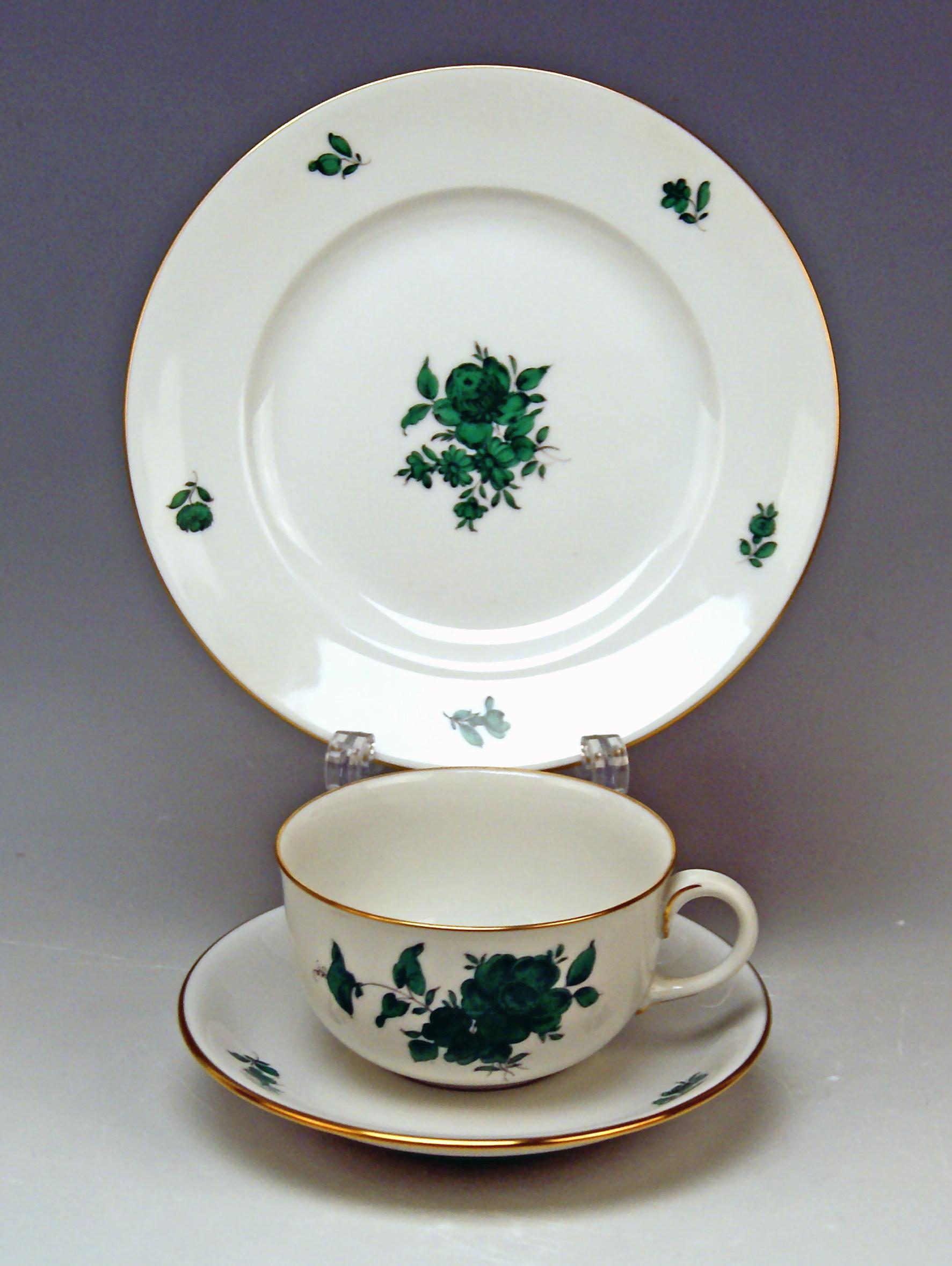 Biedermeier Augarten Vienna Tea Set Twelve Persons Decor Maria Theresia Form Schubert