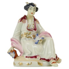 Retro Augarten Wien Porcelain Figurine Depicting a Chinese Woman by Mathilde Jaksch