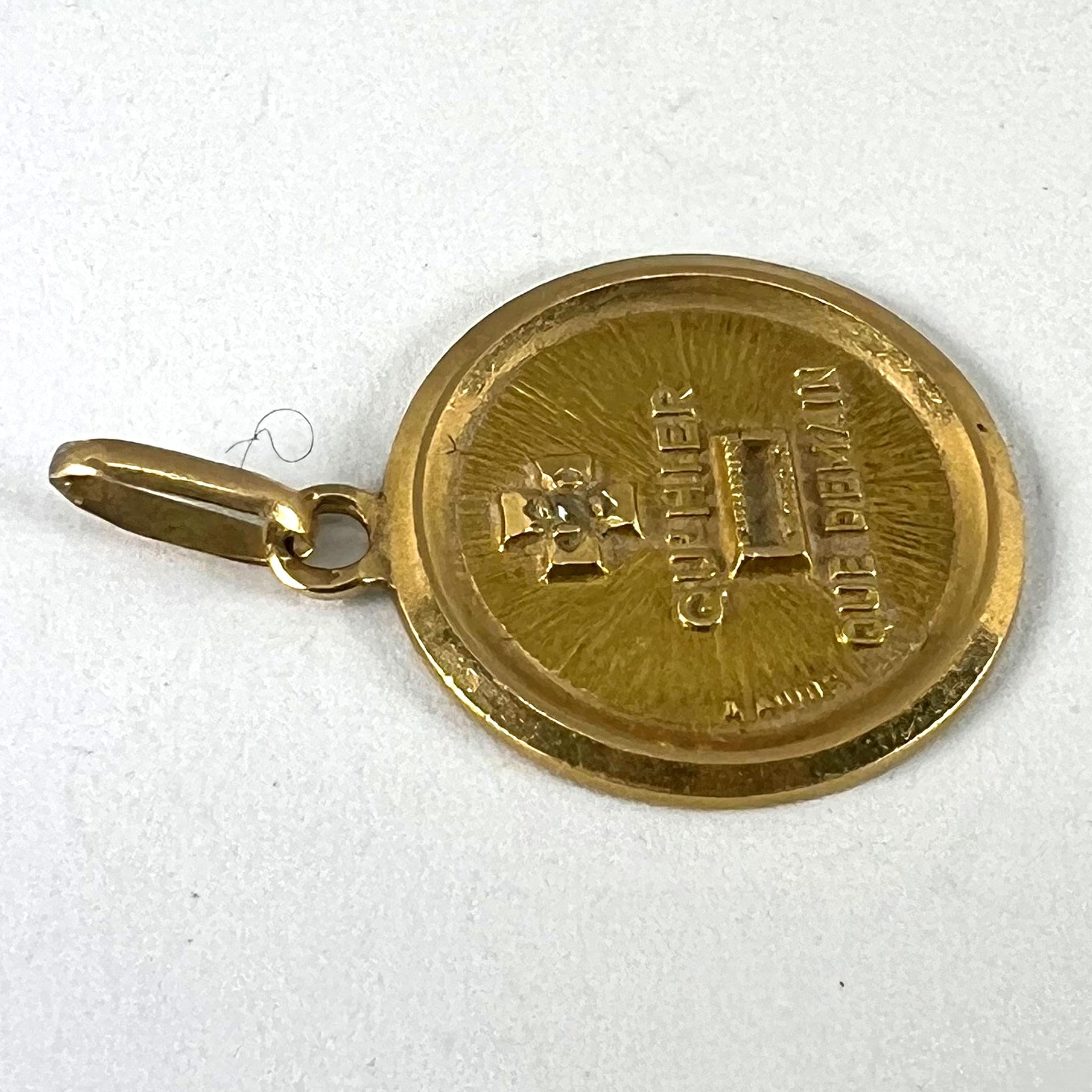 A Augis French More Than Yesterday Pendentif à breloques en or jaune 18K avec diamants et amour en vente 8
