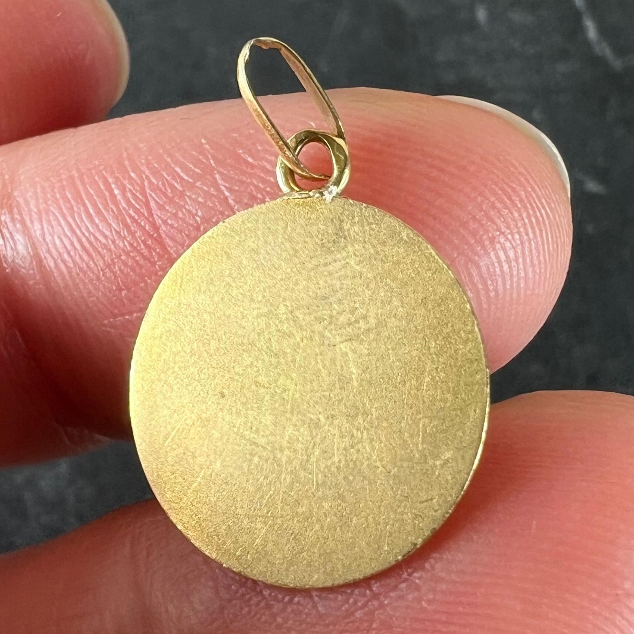 A Augis French More Than Yesterday Pendentif à breloques en or jaune 18K avec diamants et amour en vente 3