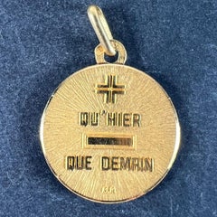 Augis French More Than Yesterday 18K Yellow Gold Love Charm Pendant