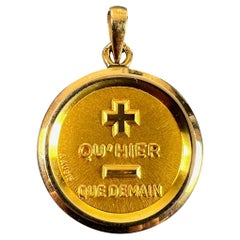 Augis French More Than Yesterday 18K Yellow Gold Love Charm Pendant