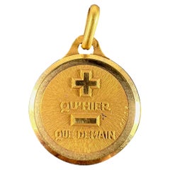 Augis French More Than Yesterday 18K Yellow Gold Love Charm Pendant