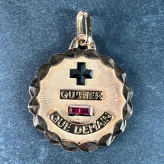 Augis French More Than Yesterday Ruby 18K Rose White Gold Love Charm Pendant