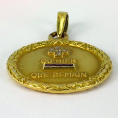 Augis French Plus Hier Ruby Diamond 18K Yellow Gold Love Charm Pendant