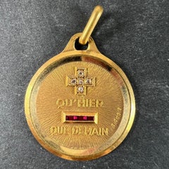 A. Augis Ciondolo d'amore in oro giallo 18 carati con diamanti e rubini