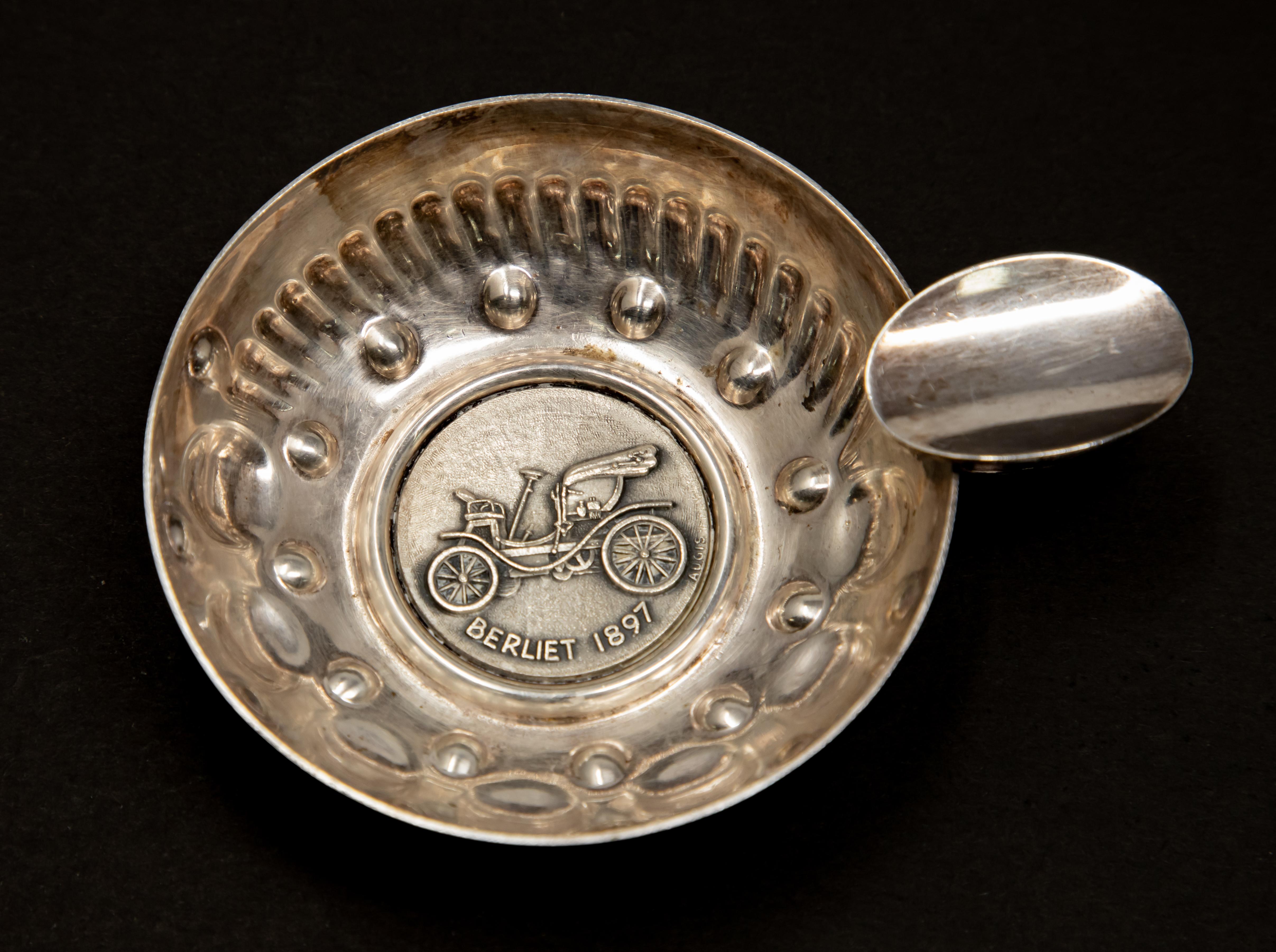Forged Augis-Lyon Sterling Silver Wine Taster For Sale