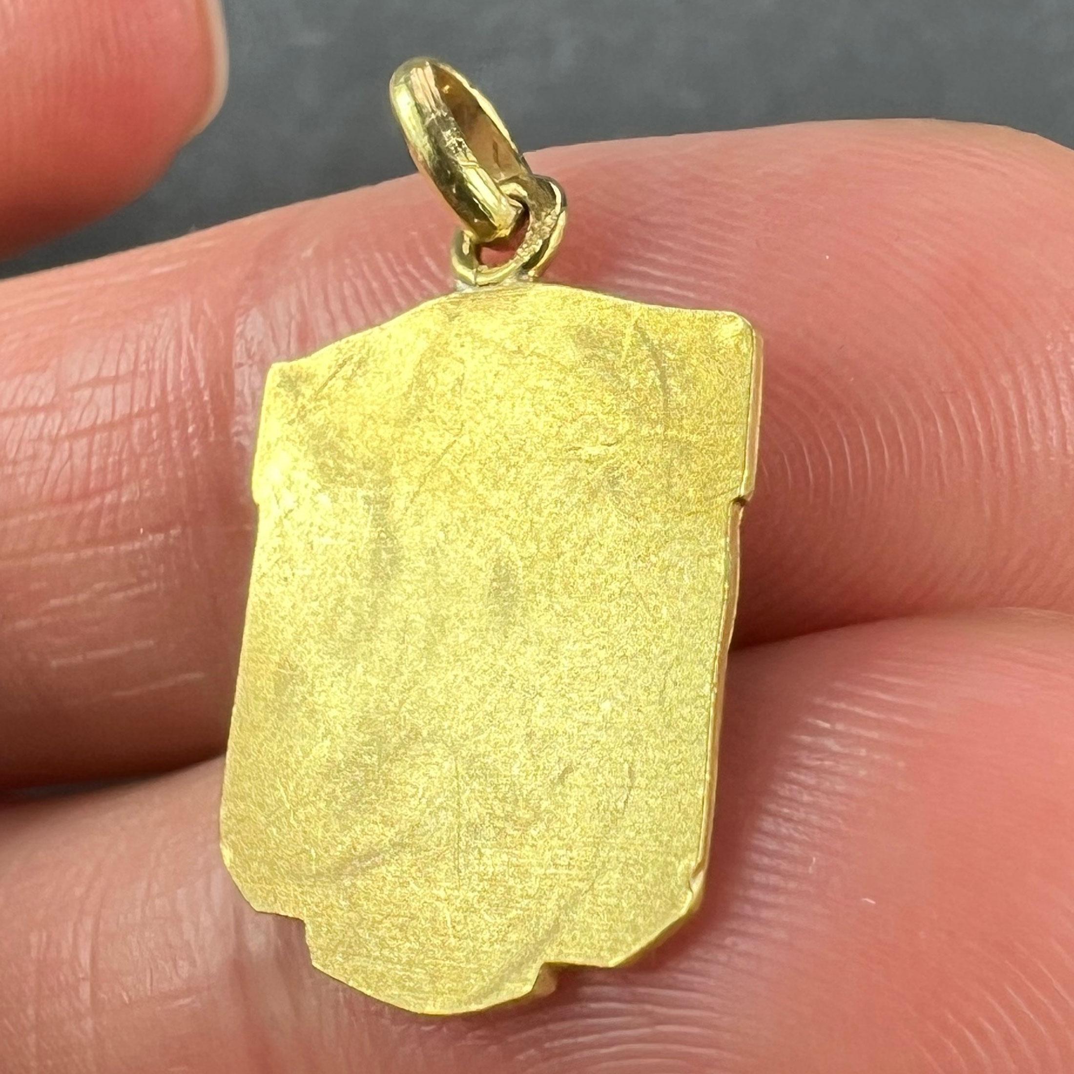 Augis Plus Qu’Hier Ruby Diamond 18K Yellow Gold Love Forever Charm Pendant 3