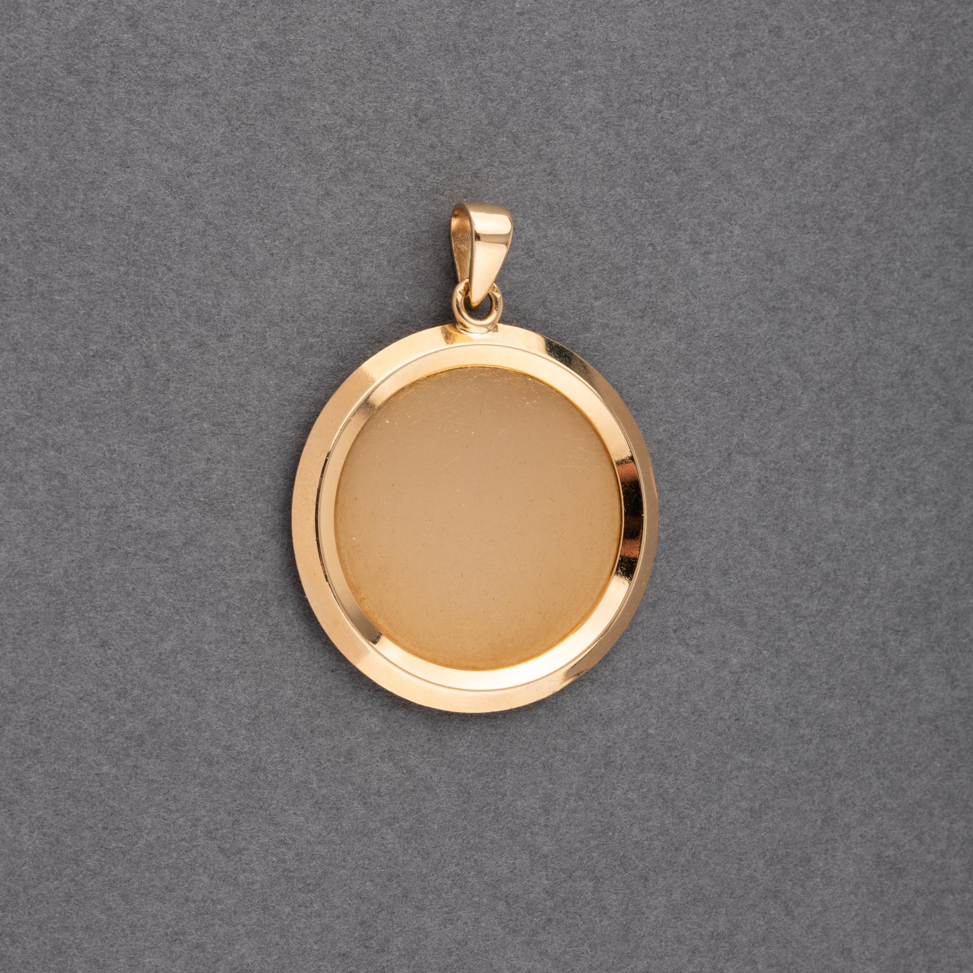 AUGIS Vintage-Medaille in Gold und Diamanten (Rundschliff)