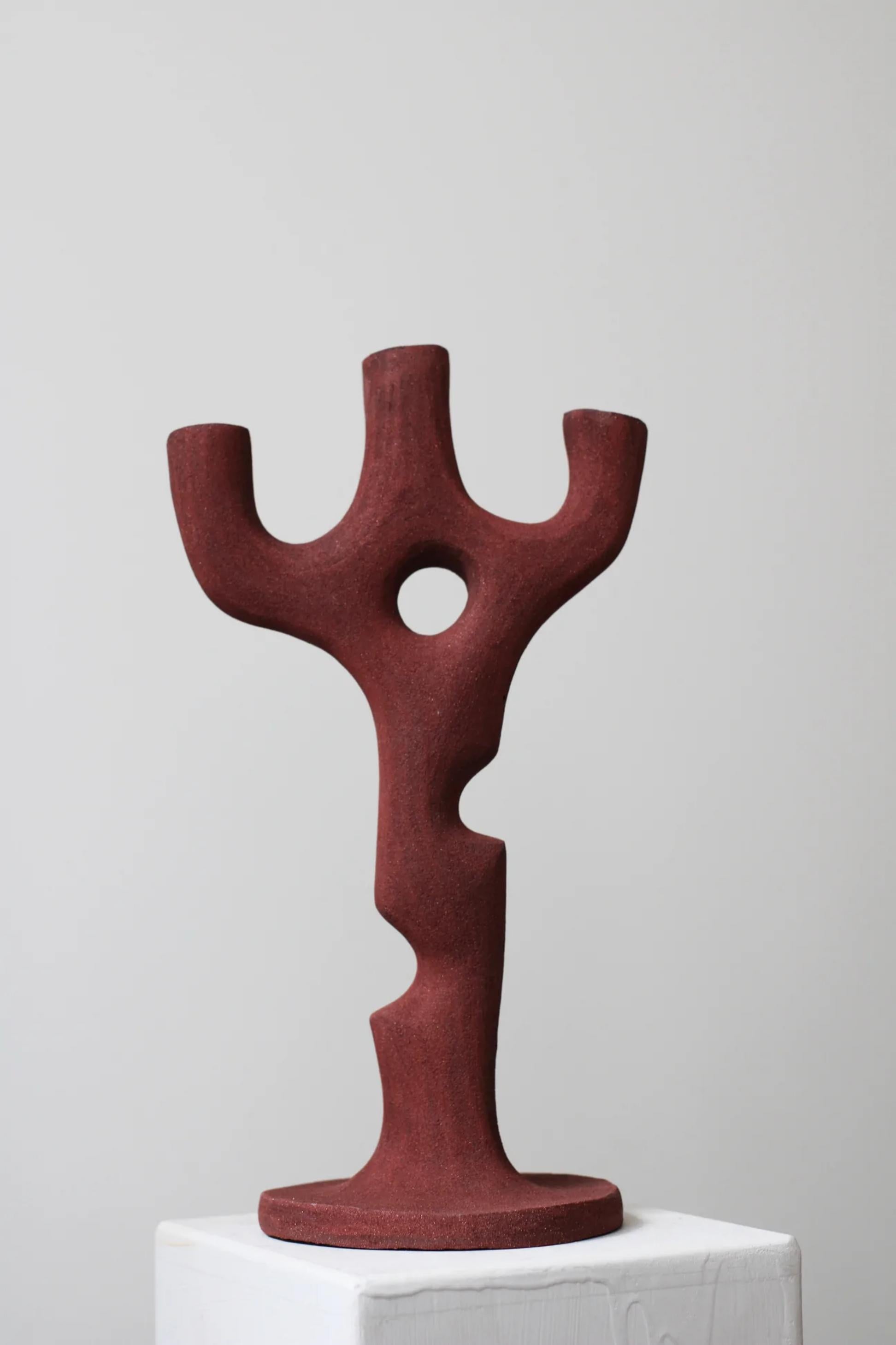 Augmin Candelabra by Abid Javed
Dimensions: W 20 x D 10 x 30 cm (Dimensions are variable)
Materials: Stoneware ceramic
Multiple clay colors and size options.

Three-armed Candelabra - adopted from a branching molecular complex,