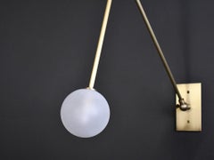 Auguri Adjustable Wall Lamp in Glass and Brass Made by Blueprint Lighting