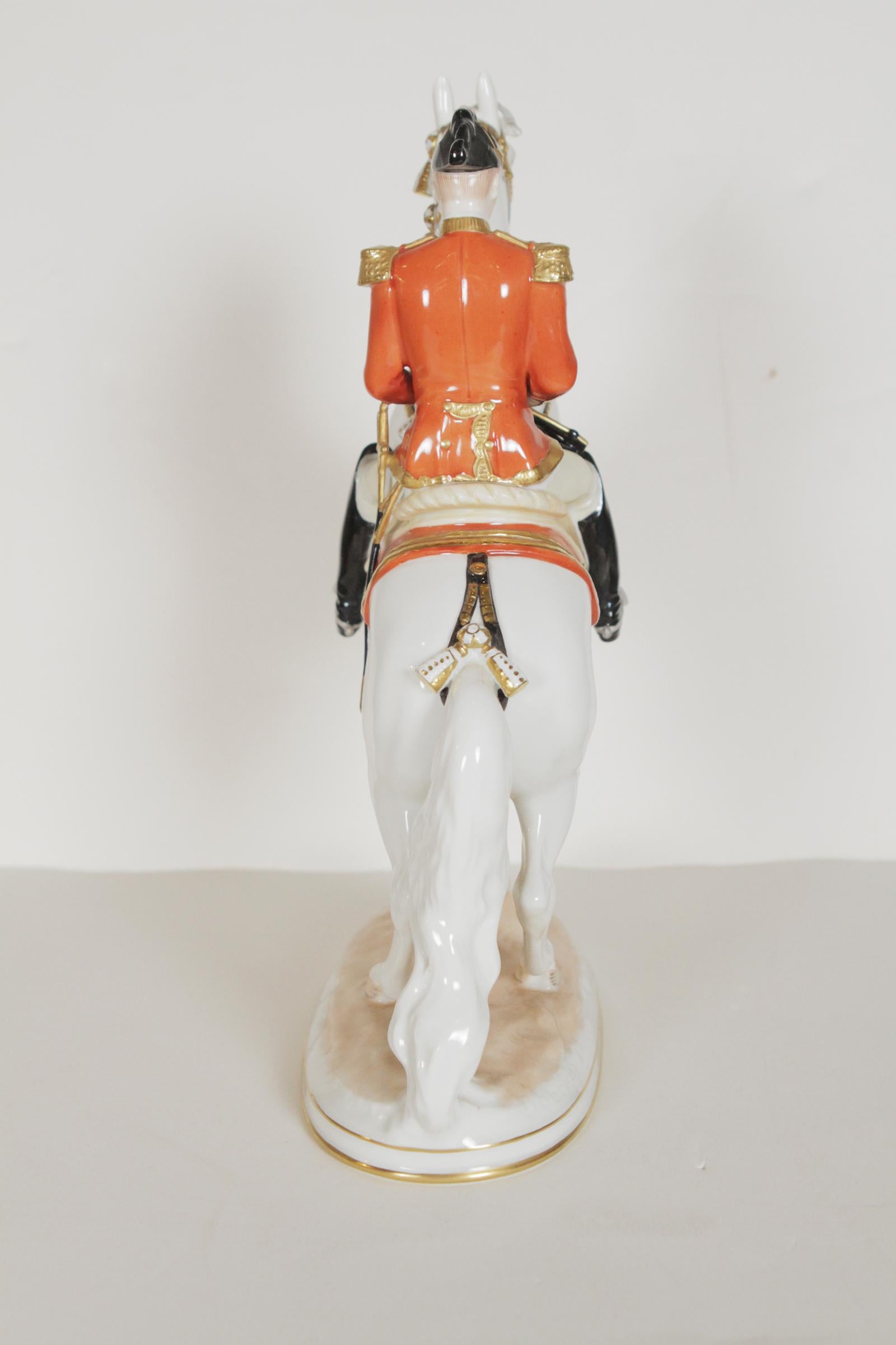 Augurten Royal Vienna Porcelain “Lipizzaner Horse Riding School Courbette”  In Excellent Condition In Lambertville, NJ
