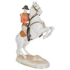 Royal Vienna Porzellan Lipizzaner Pferd Reitschule Courbette von Augurten