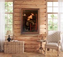 Düsseldorf school 1902 - Portrait of Sisterly love - German portrait