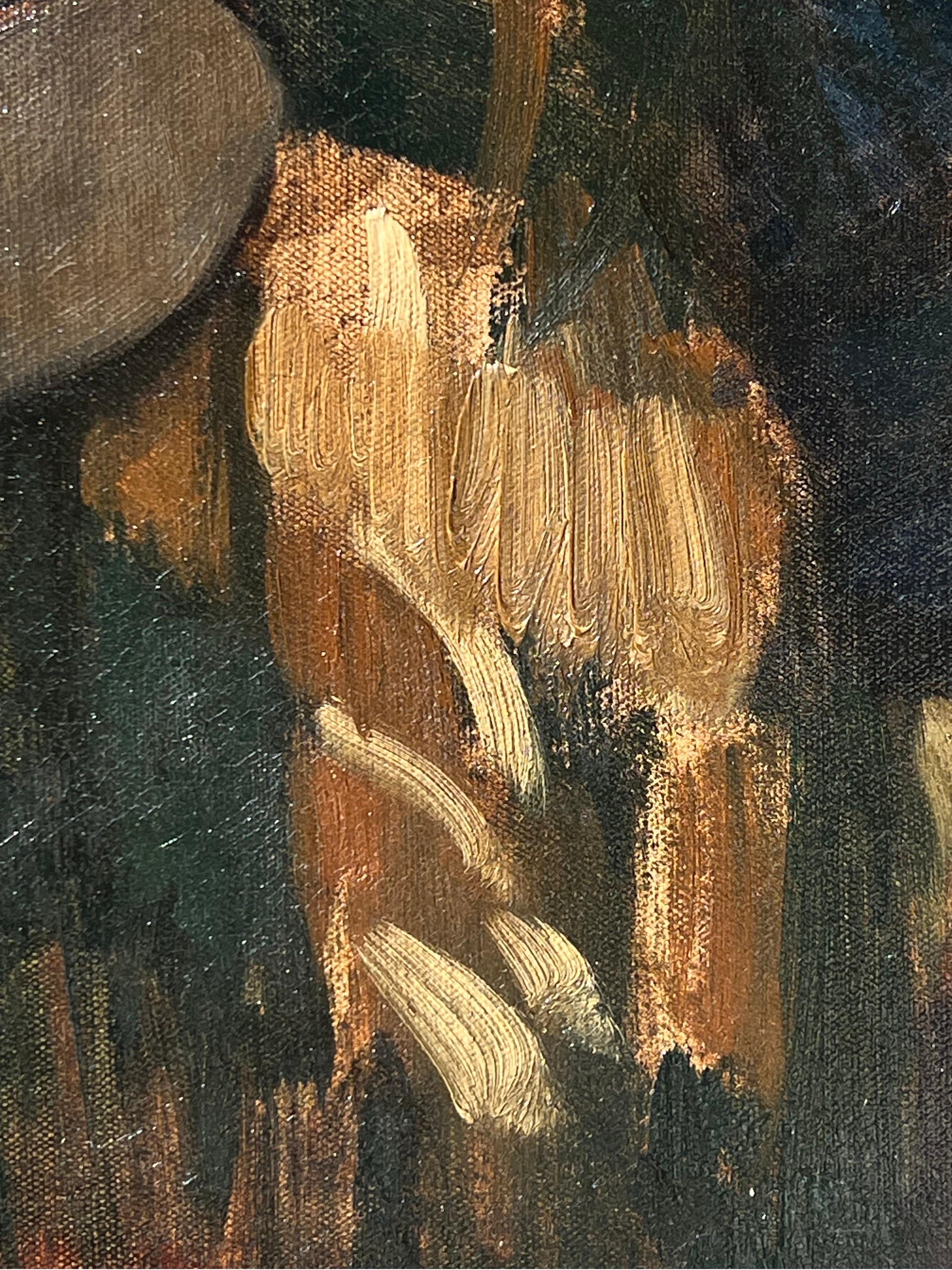 Large oil from 1902 - German school - Portrait of Sisterly love - Sisters Family For Sale 3