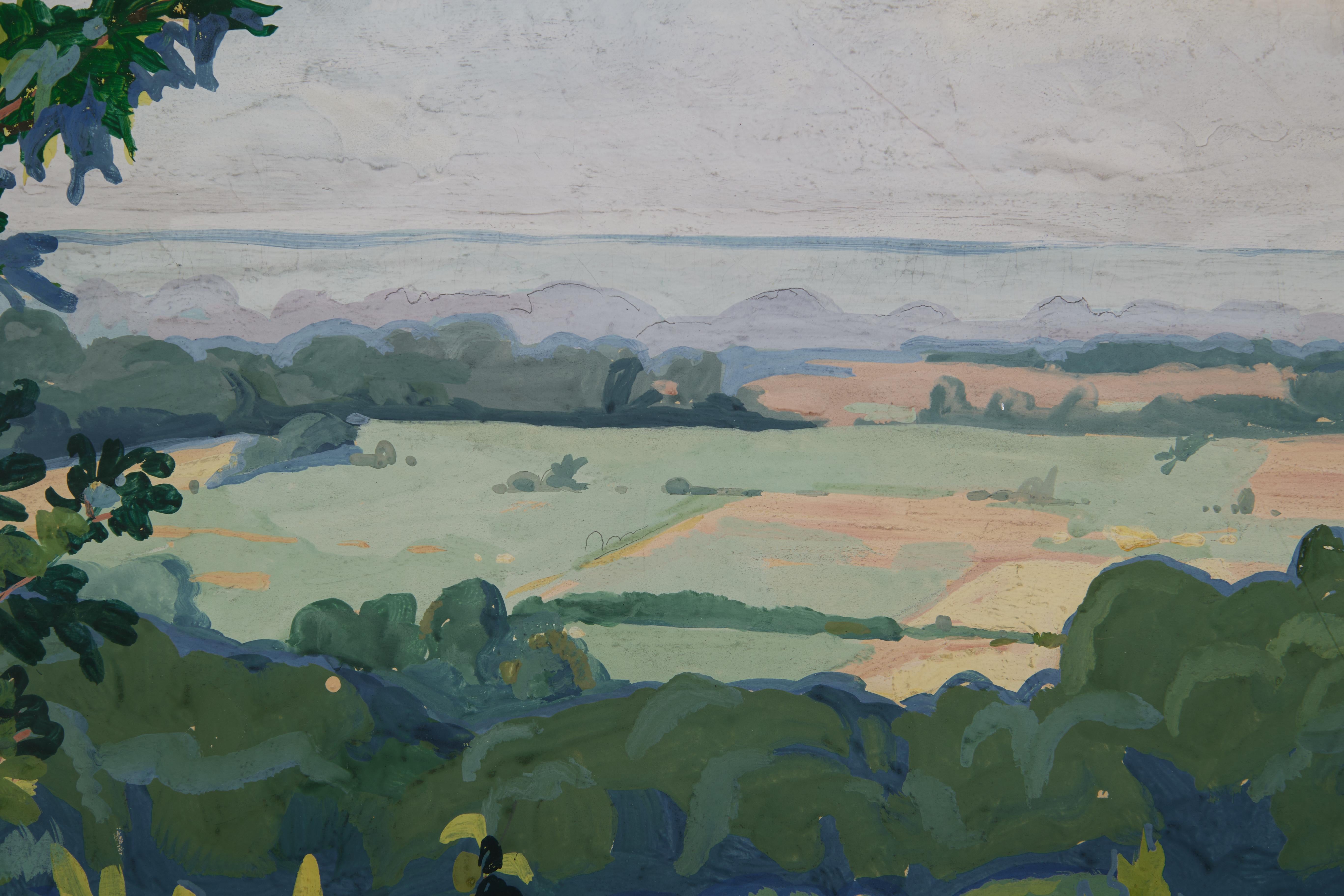 Berlin Heights, Ohio in Richtung Eriesee, Landschaft mit Bäumen und Feldern im Angebot 1