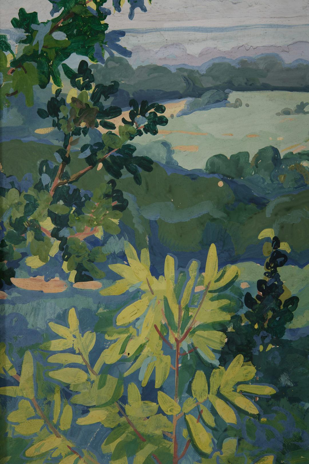 Berlin Heights, Ohio in Richtung Eriesee, Landschaft mit Bäumen und Feldern im Angebot 4