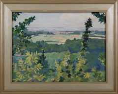 August Biehle - Berlin Heights, Ohio Towards Lake Erie, Landscape with Trees & Fields Berlin Heights, Ohio Towards Lake Erie, Landscape with Trees & Fields