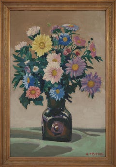 Daisy Floral Still Life, Early 20th Century Cleveland School Artist