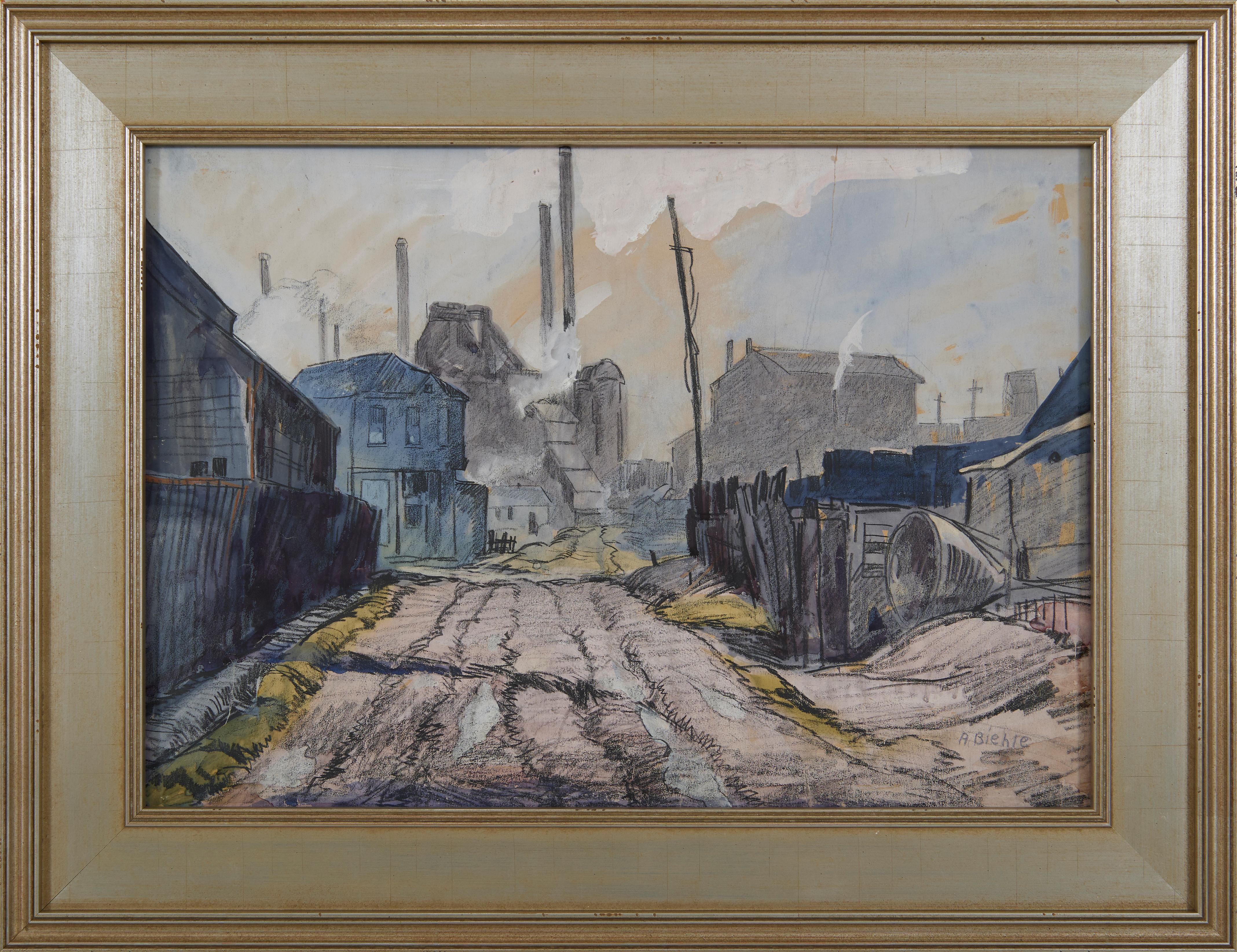 Scranton Road in den Flats, Cleveland, Ohio Industrieszene, Anfang des 20.