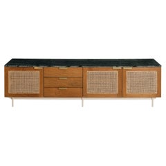 August Cabinet - Mid Century Inspired credenza or sideboard in solid teak