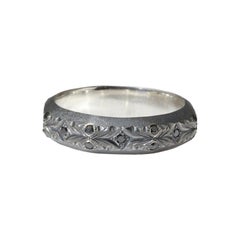 August Eternity Band Ring in Sterling Silver & White Diamonds by Alice Son