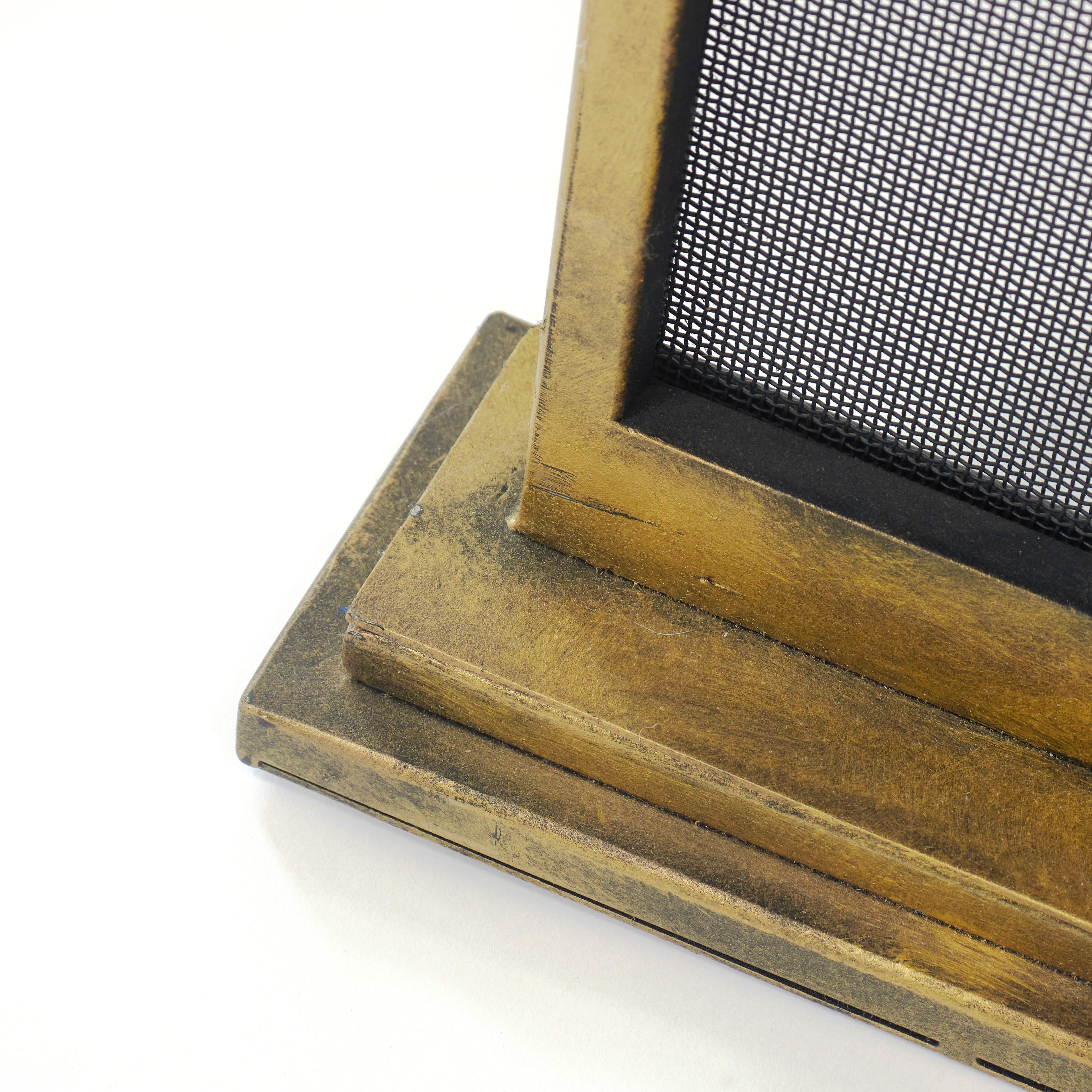August Fireplace Screen in Brilliant Gold For Sale 3