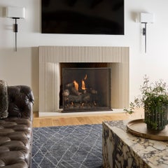 August Fireplace Screen in Gold Rubbed Black