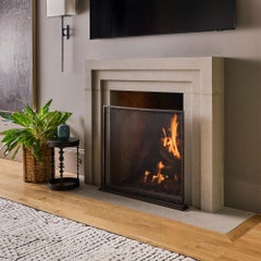 August Fireplace Screen in Warm Black