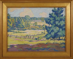 Antique Berlin Heights, Ohio Farm Landscape, Early 20th Century Cleveland School Artist