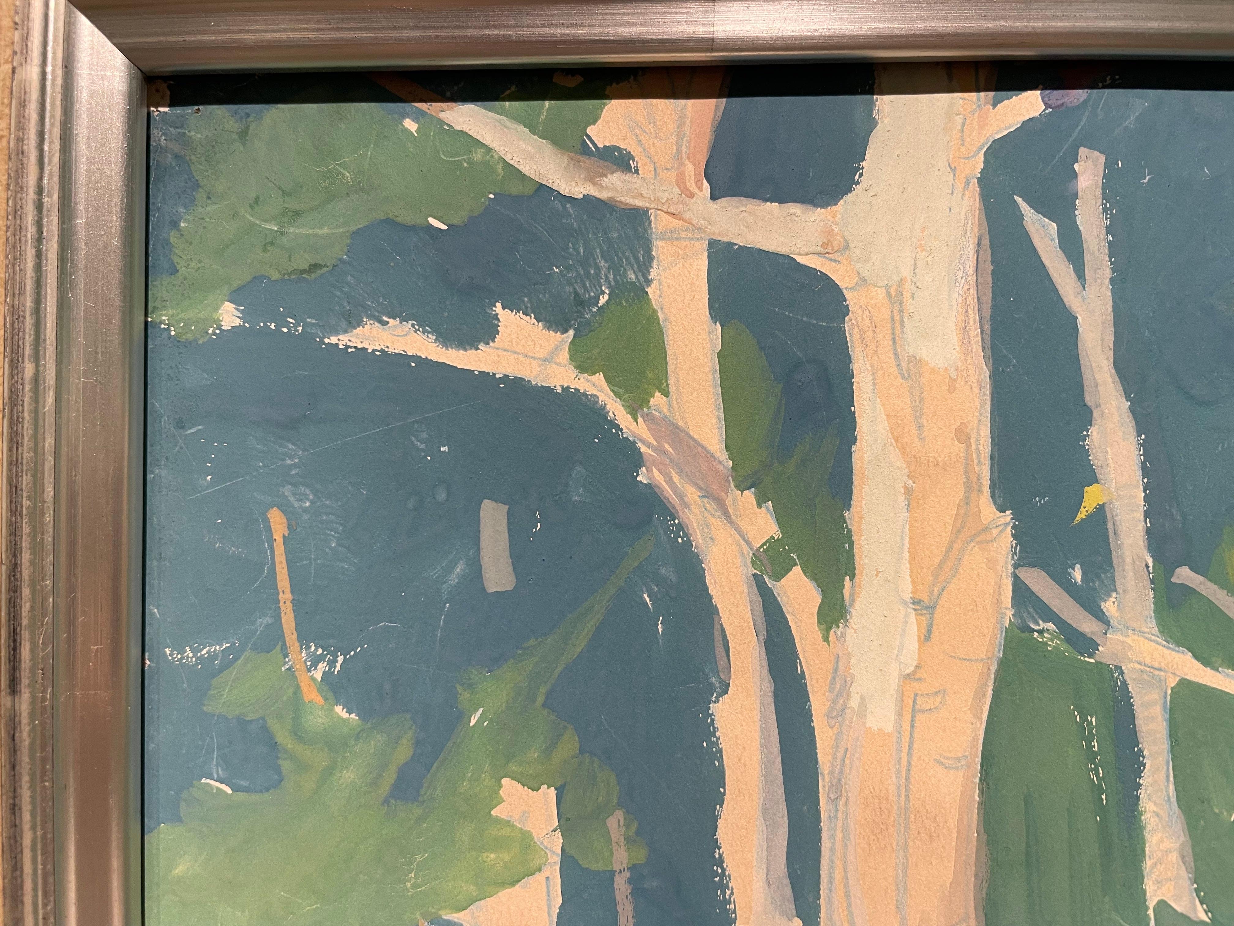 Intérieur de Wood, Berlin Heights, Ohio, Paysage forestier, Artiste de l'école de Cleveland en vente 10