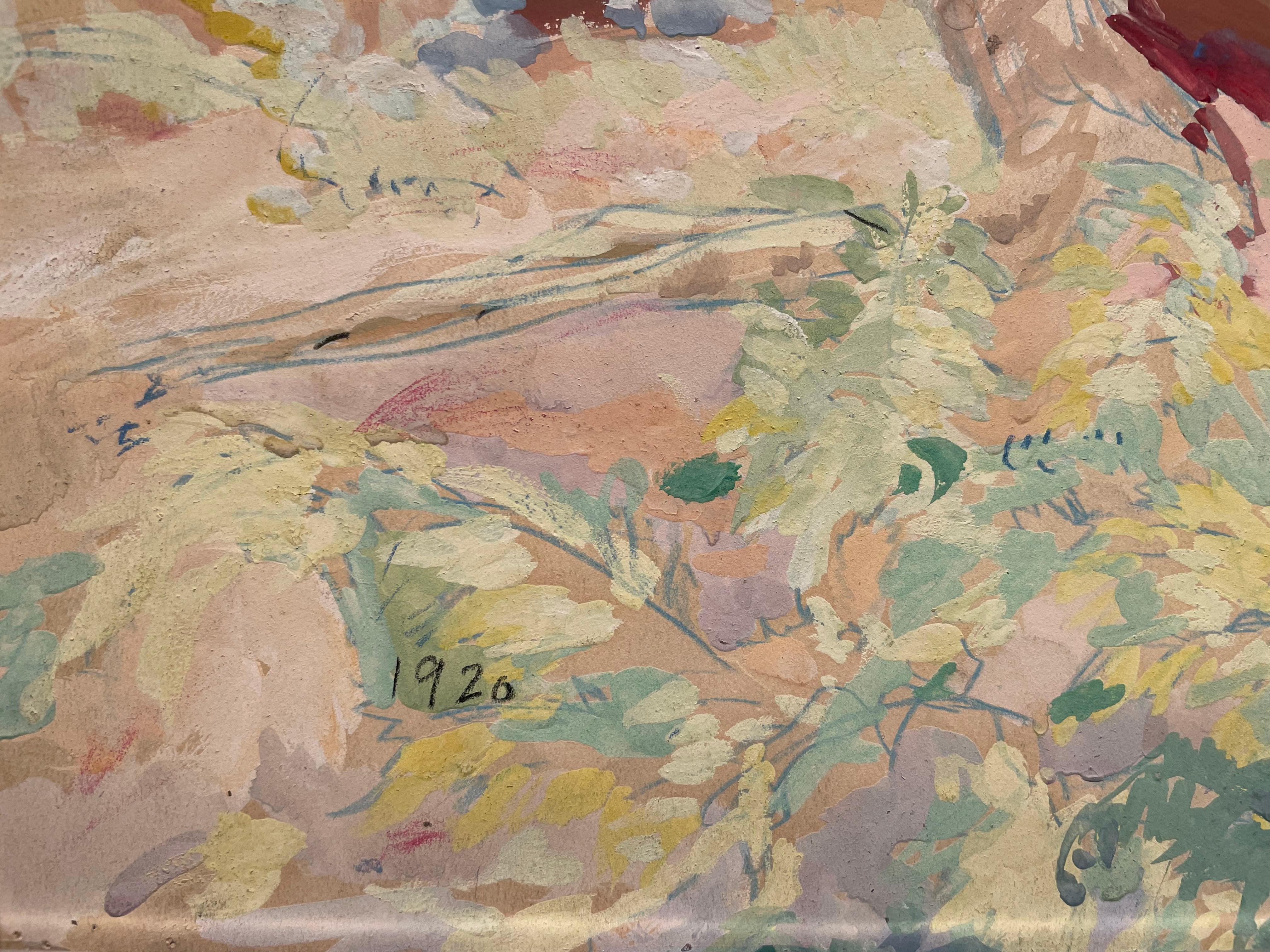 Intérieur de Wood, Berlin Heights, Ohio, Paysage forestier, Artiste de l'école de Cleveland en vente 11