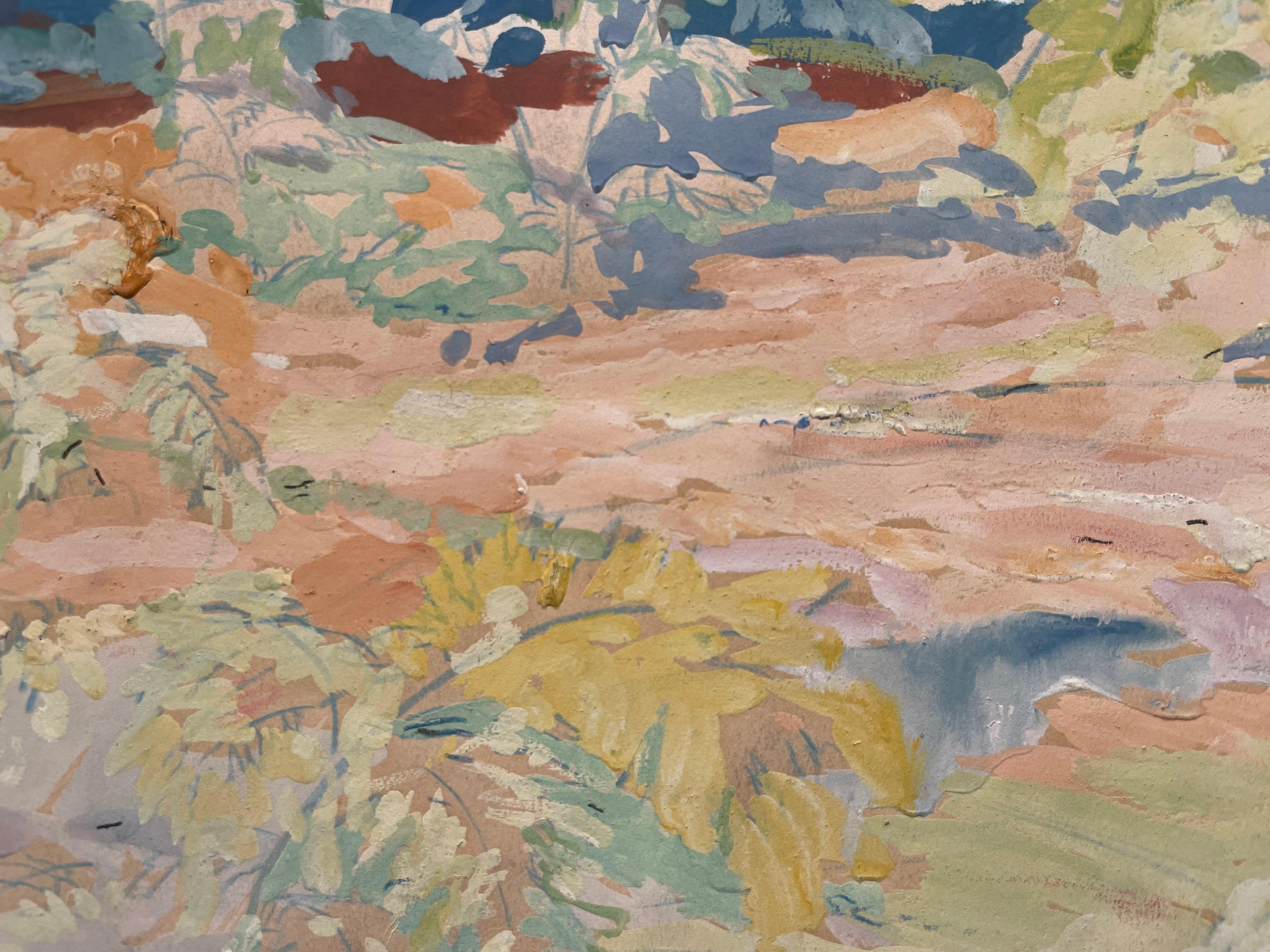 Intérieur de Wood, Berlin Heights, Ohio, Paysage forestier, Artiste de l'école de Cleveland en vente 12