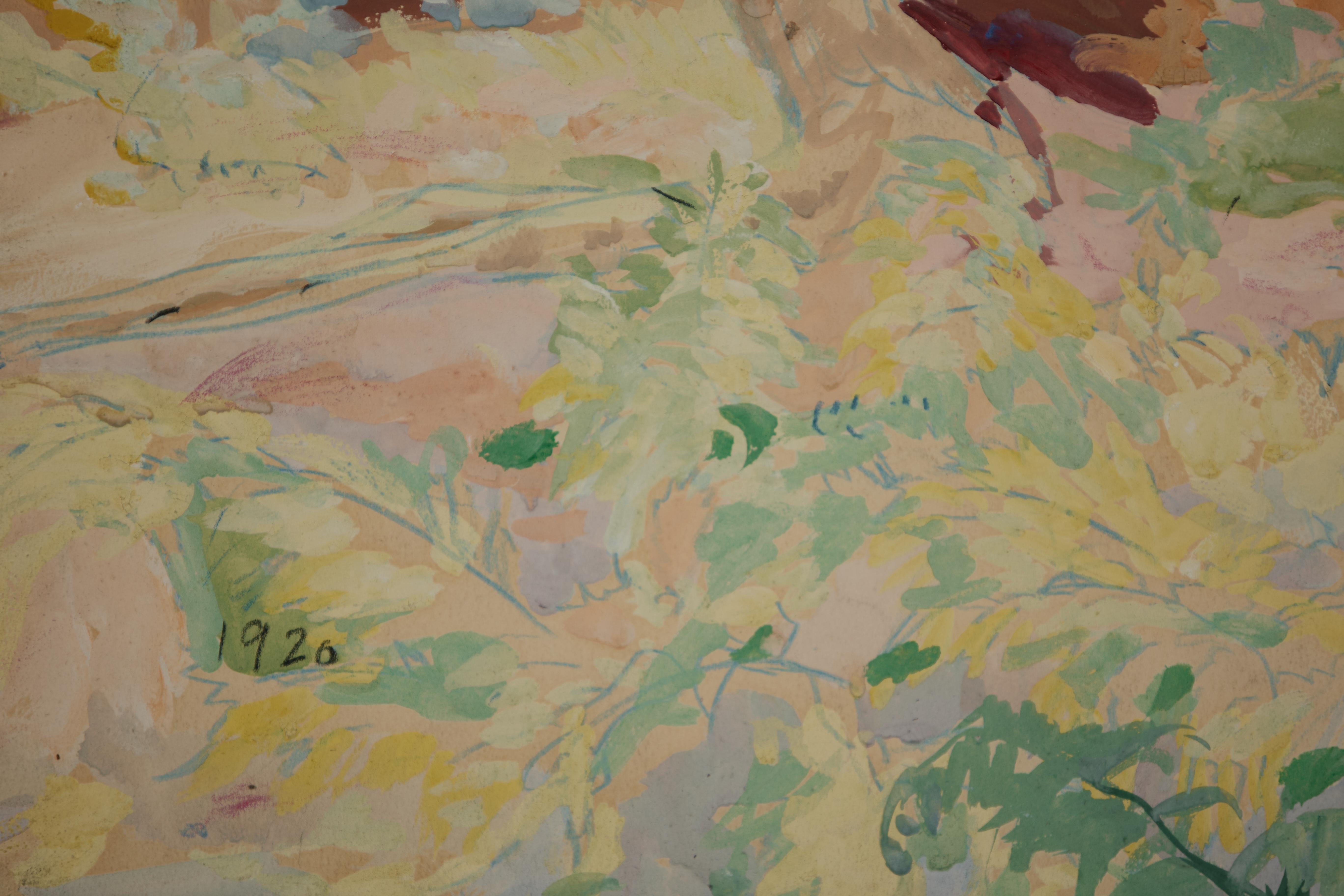 Intérieur de Wood, Berlin Heights, Ohio, Paysage forestier, Artiste de l'école de Cleveland en vente 1