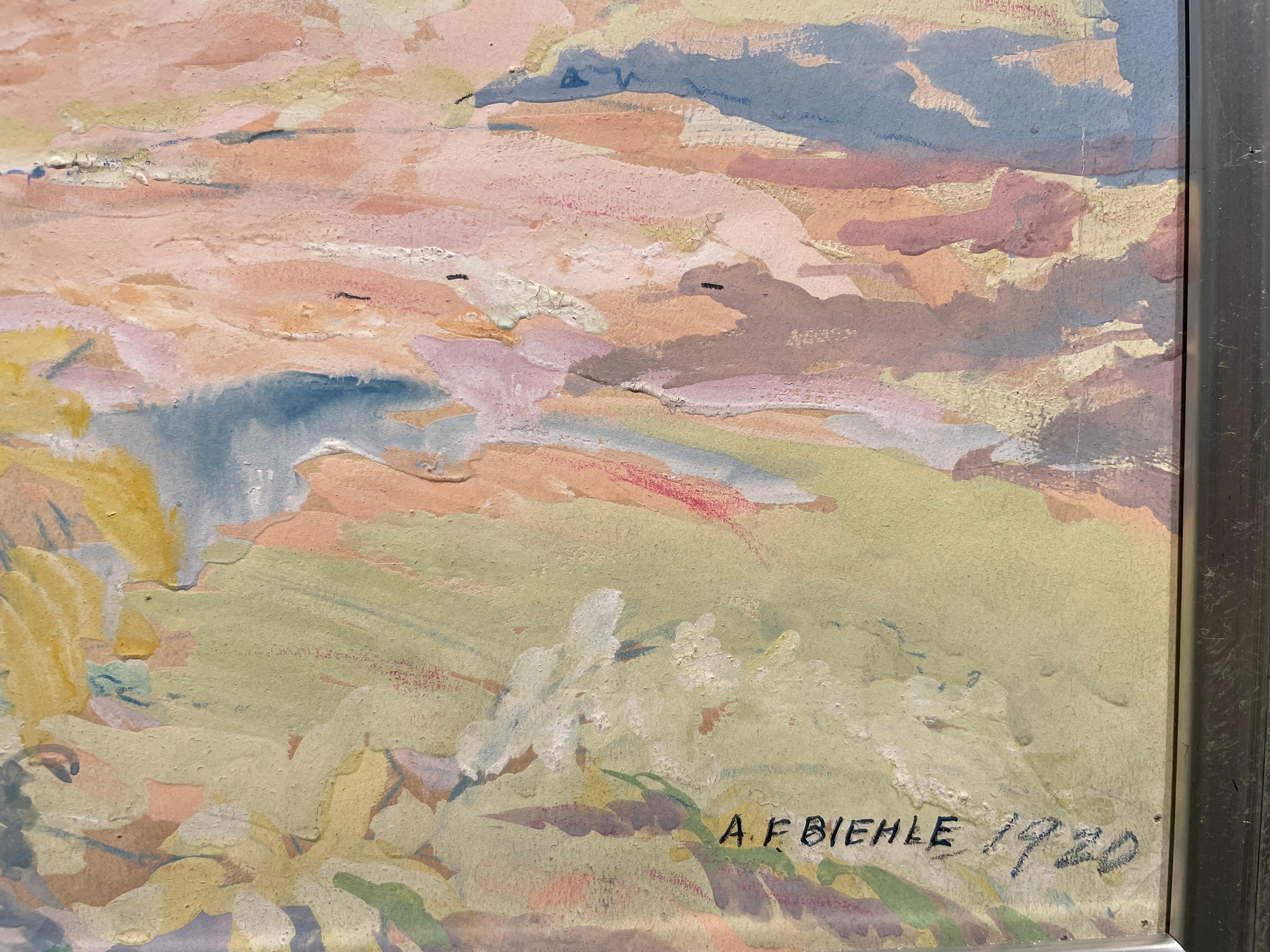 Intérieur de Wood, Berlin Heights, Ohio, Paysage forestier, Artiste de l'école de Cleveland en vente 5