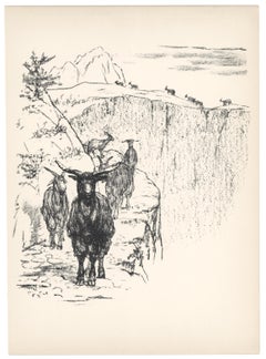 "Cabras" litografía original