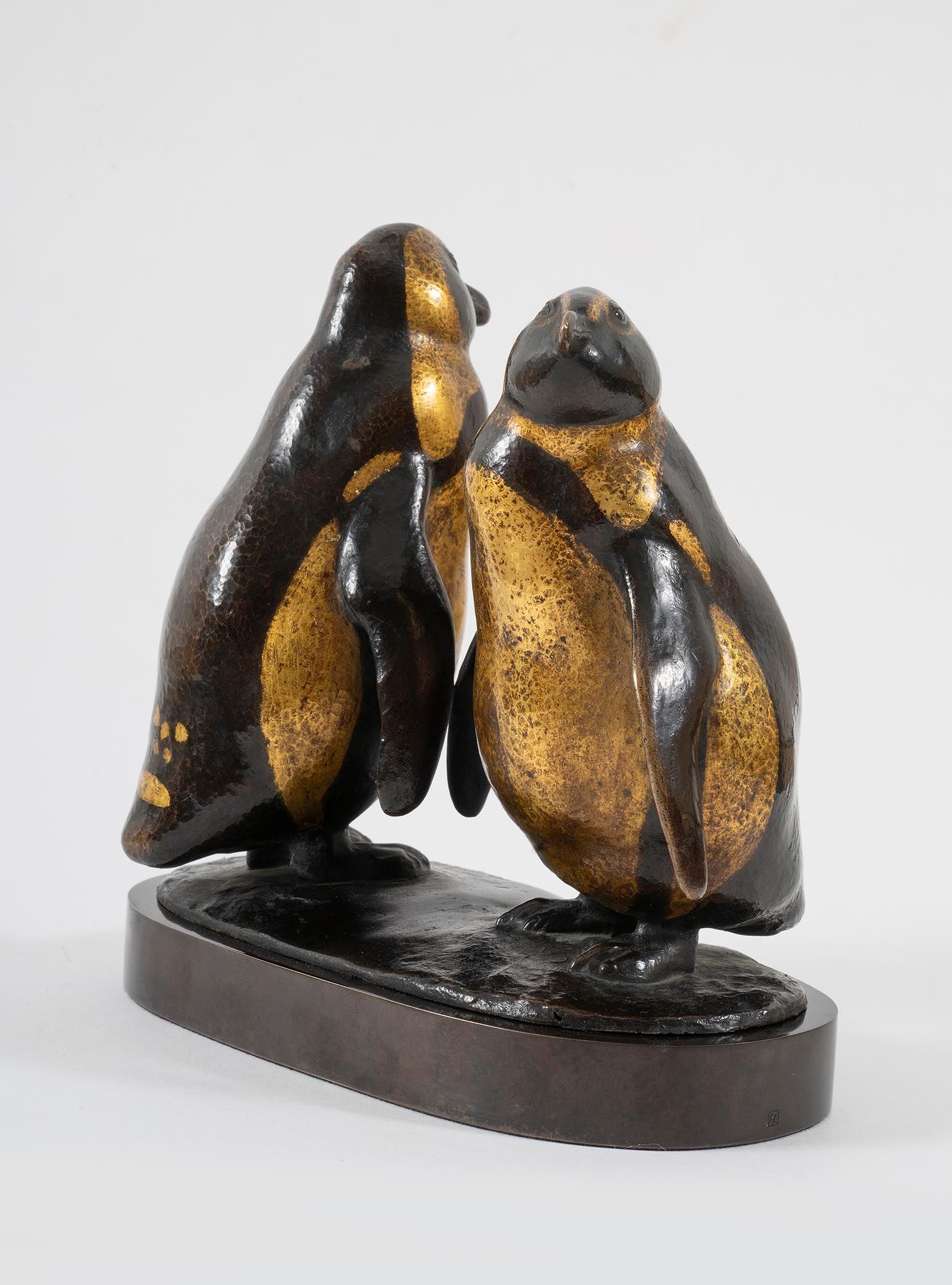 Pingüino, Animal, década de 1910, escultura, bronce, impresionismo, august gaul, arte - Sculpture Posimpresionista de August Gaul