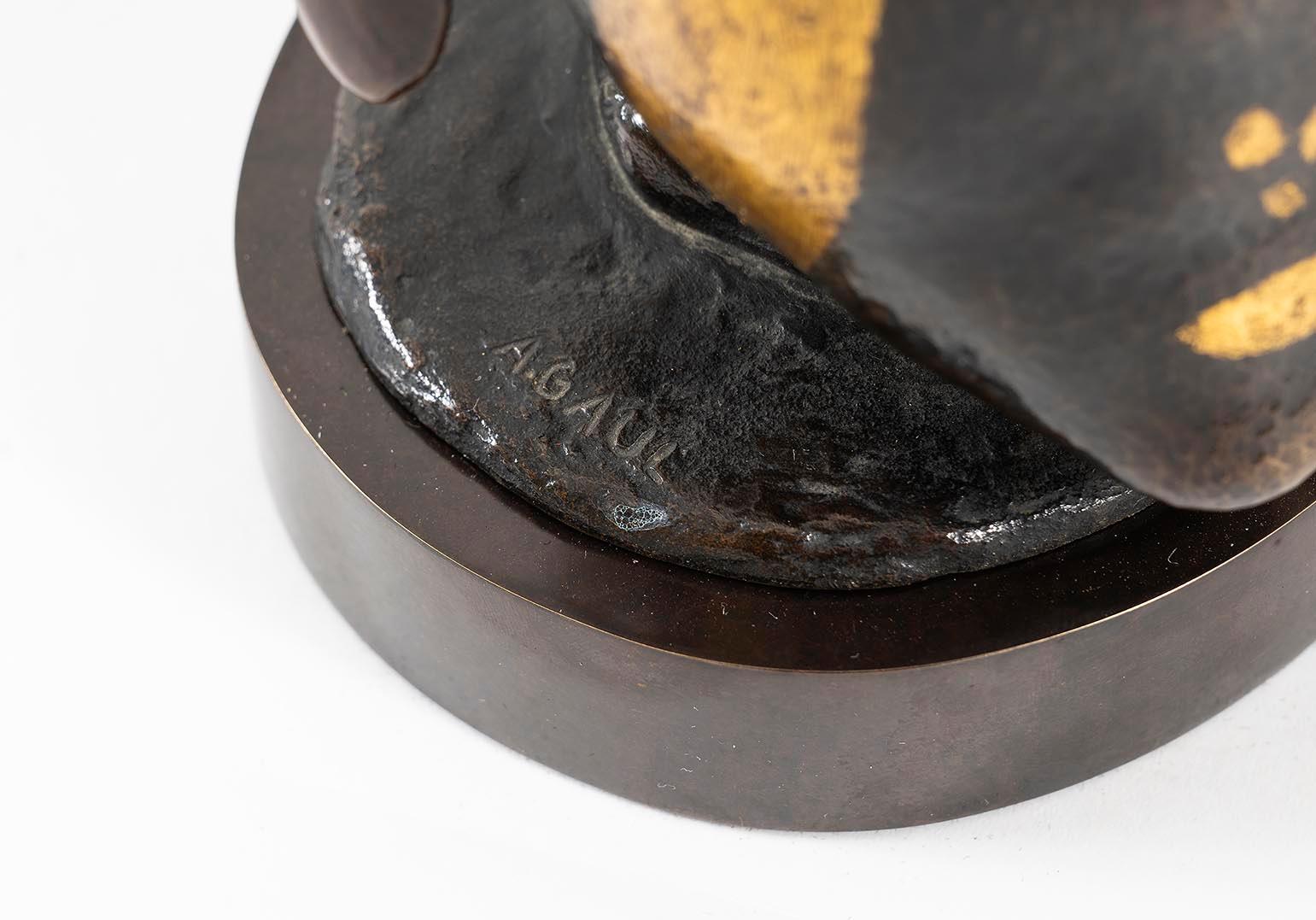 Deux pingouins
hacia 1911
Bronce con pátina marrón y dorada 16 x 17,5 x 8,5 cm (sin base)
Firmado : A. Gaul

La escultura 