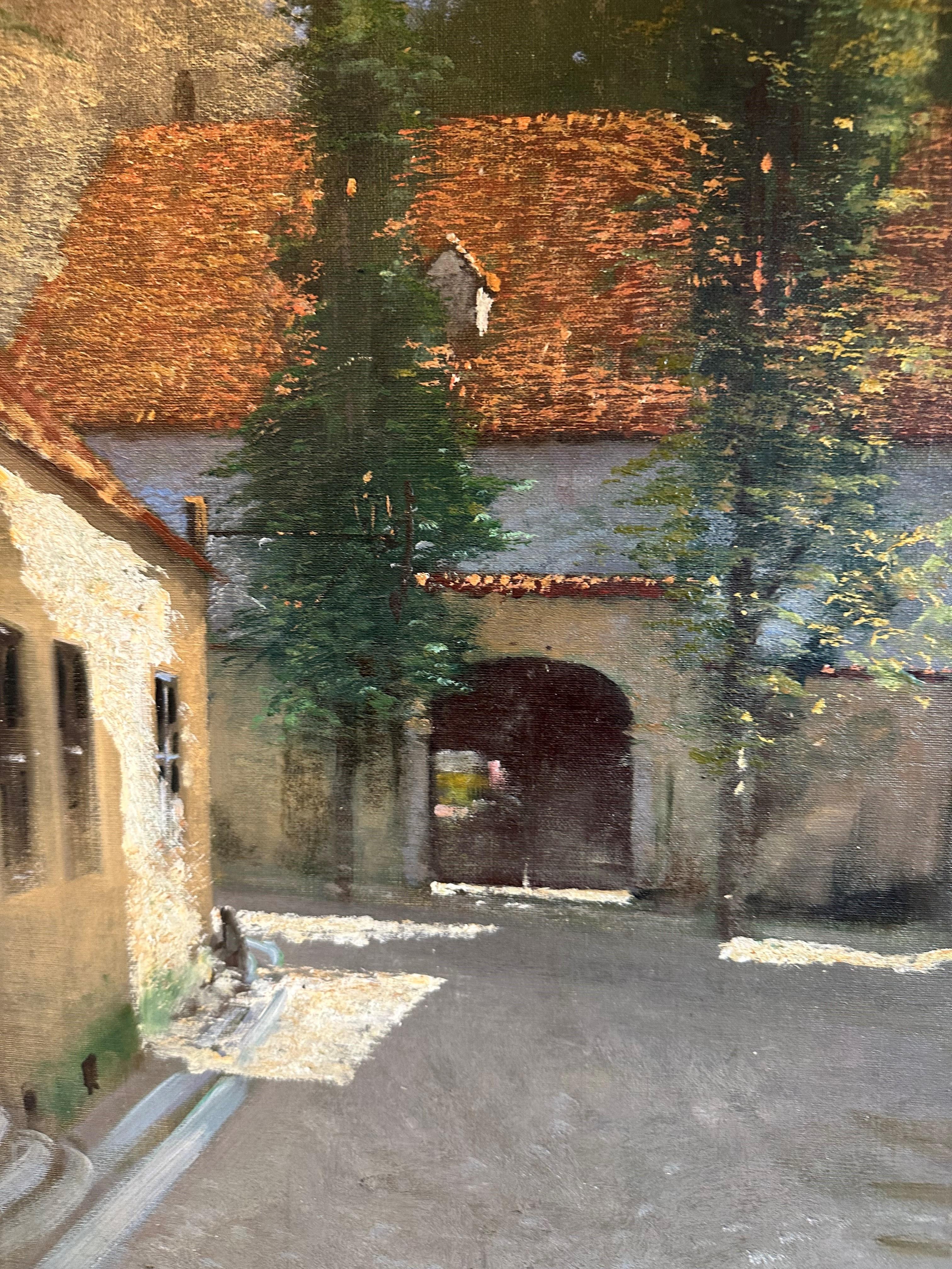 Weinberg Bordeaux Frankreich – Painting von August Hagborg