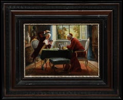 August Hermann Knoop (1856-1919) - 1919 Huile, cartes à jouer cardinales