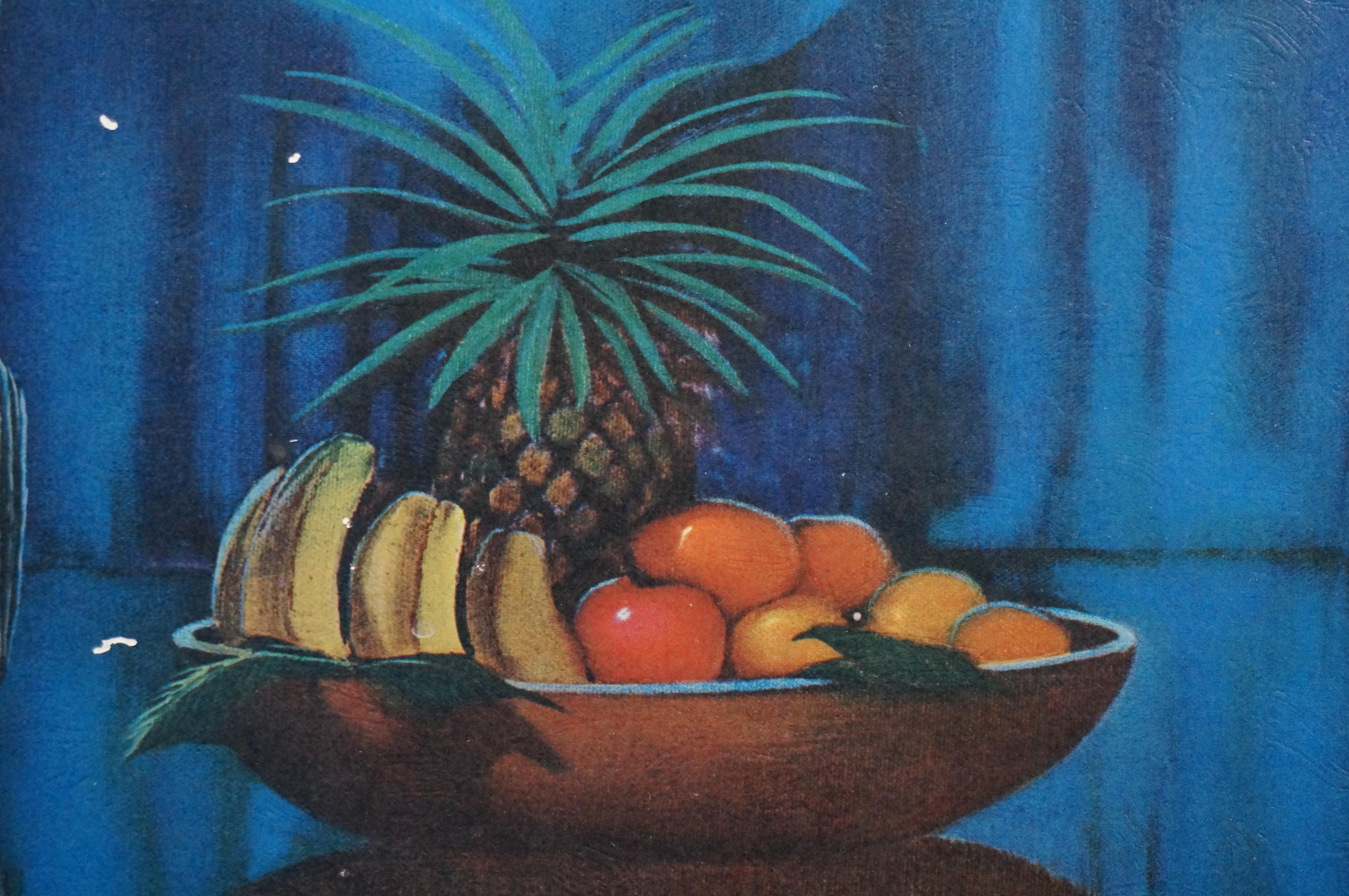 August Holland Mid Century Modern Pearl of Wisdom Tiki Man Fruit Lithograph 31